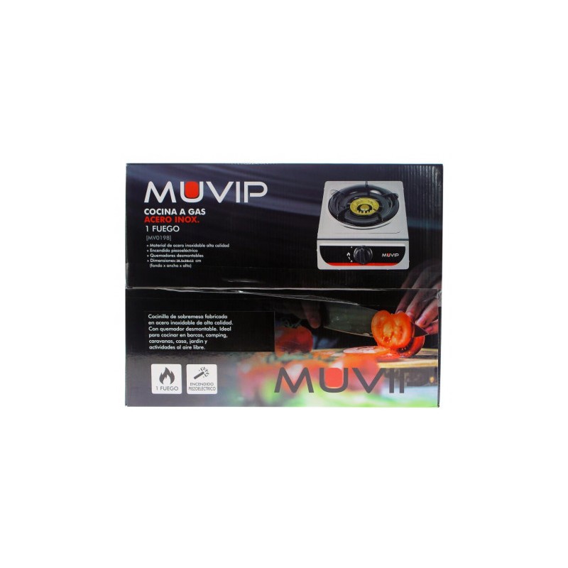 COCINA GAS INOX 1 FUEGO MUVIP