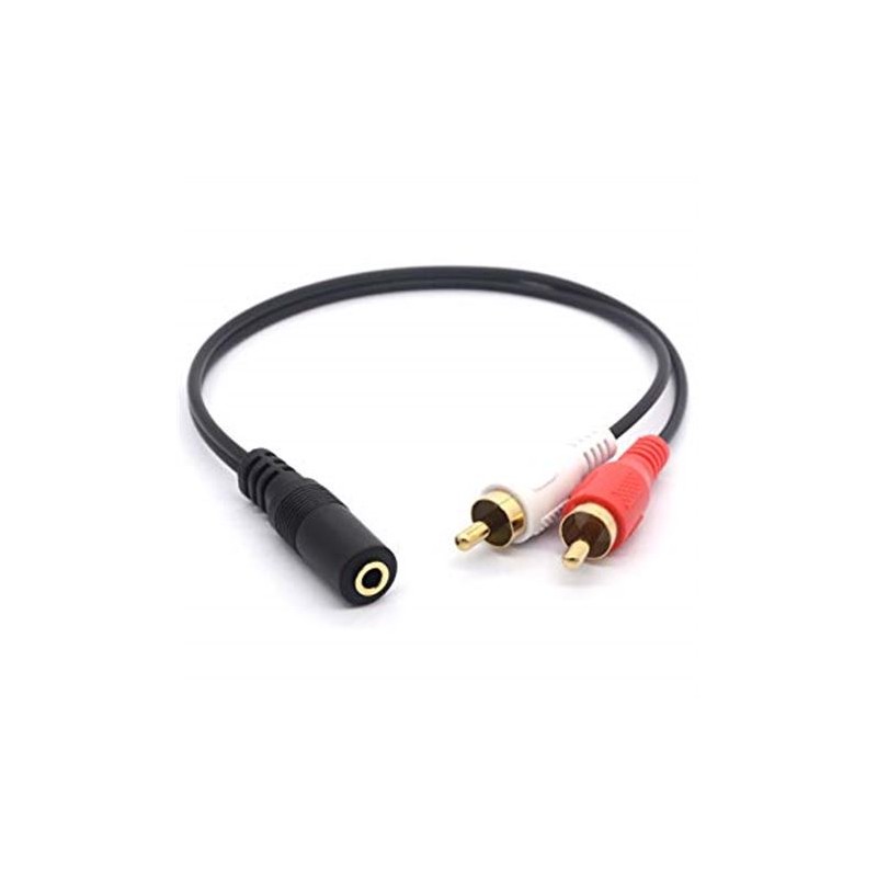 CABLE MINI JACK HEMBRA A RCA MACHO...