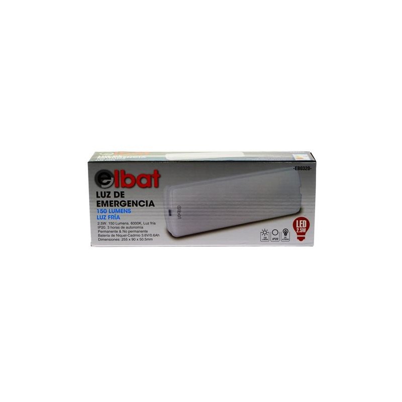 LUZ DE EMERGENCIA 150LUMENS 6000K ELBAT