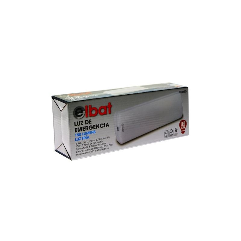 LUZ DE EMERGENCIA 150LUMENS 6000K ELBAT
