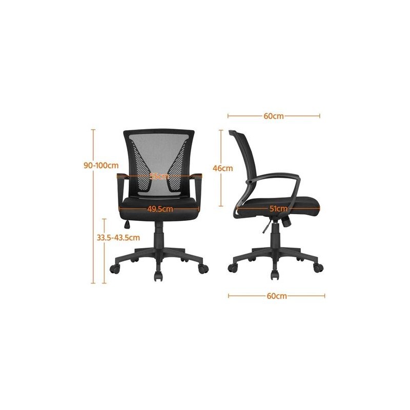 SILLA OFICINA OF500 NEGRO MUVIP