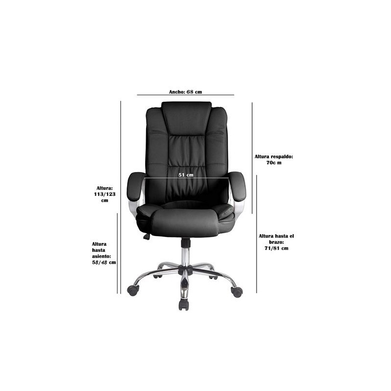 SILLA OFICINA OF400 NEGRO MUVIP