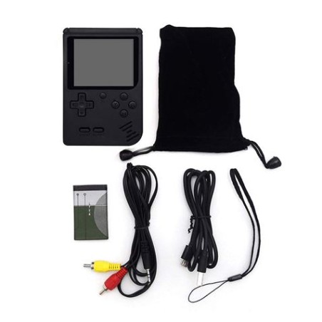 CONSOLA CLÁSICA PORTATIL 400 JUEGOS NEGRO
