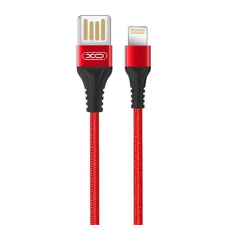 CABLE NB118 CARGA RAPIDA SLIM USB - LIGHTNING | 2.1A | 1 METRO | ROJO XO