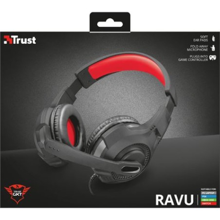 AURICULAR + MICROFONO GAMING GXT 307 RAVU NEGRO TRUST