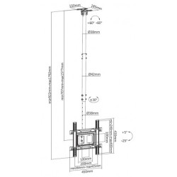 SOPORTE TECHO TV 32" - 70"... 2