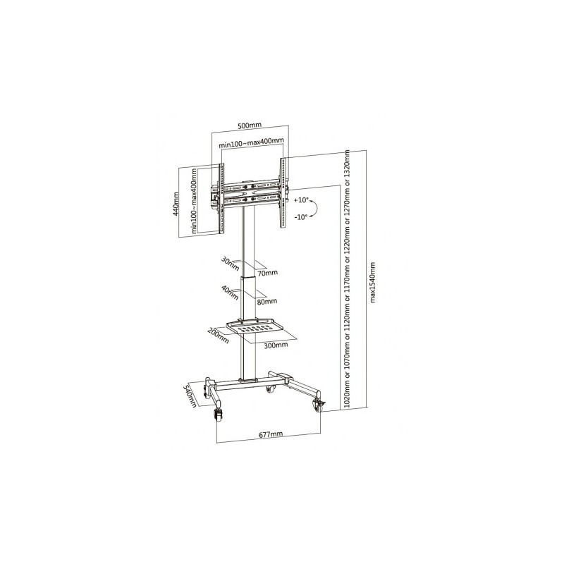 SOPORTE DE SUELO TV 32" - 55" CROMAD