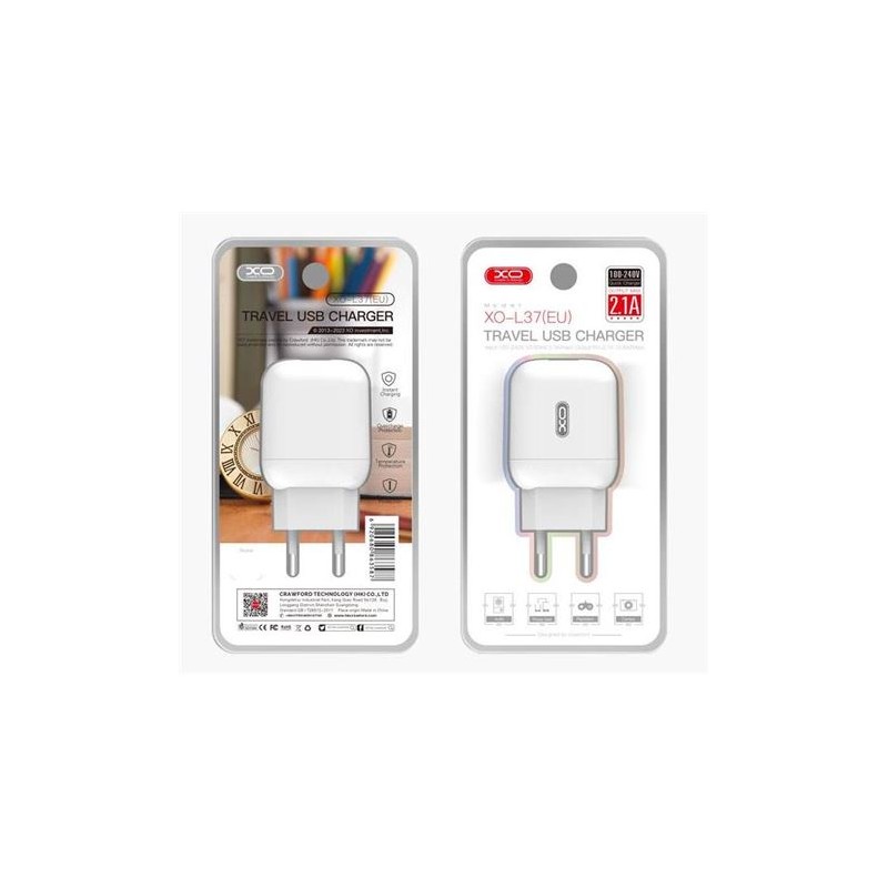 CARGADOR DE CORRIENTE L37 2.1A USB XO