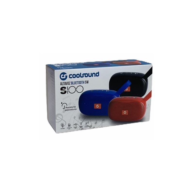 ALTAVOZ BLUETOOTH S100 5W AZUL COOLSOUND