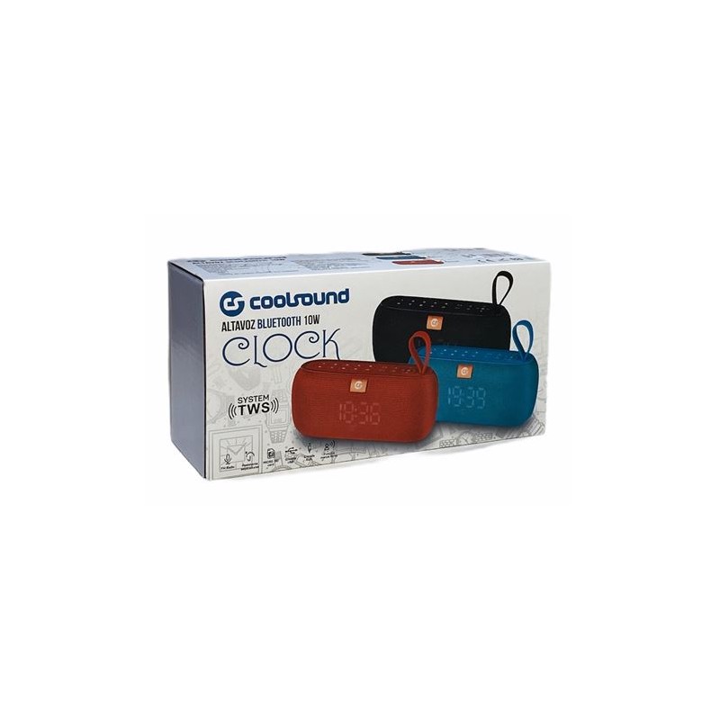 ALTAVOZ BLUETOOTH CLOCK 10W AZUL...