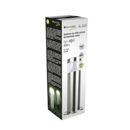 APLIQUE LED SUELO EXTERIOR ACERO 7W 450LM