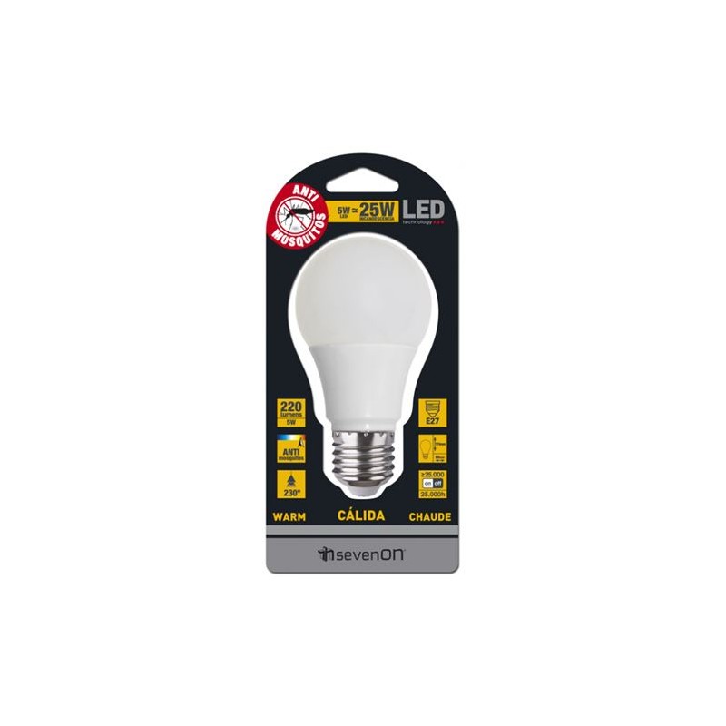 BOMBILLA LED ANTIMOSQUITOS E27 220LM...