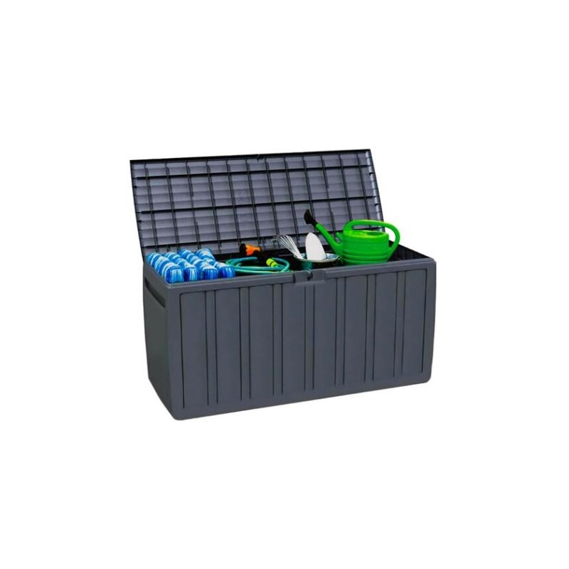 BAUL RESINA GRIS 270LITROS 117X45.5X57CM