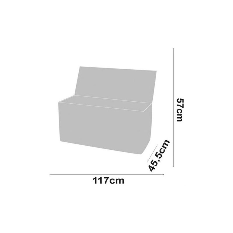 BAUL RESINA GRIS 270LITROS 117X45.5X57CM