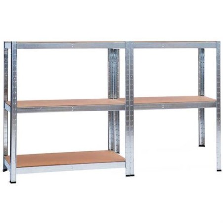ESTANTERIA MODULAR GALVANIZADA CON 5 BALDAS AJUSTABLES 180X90X40CM