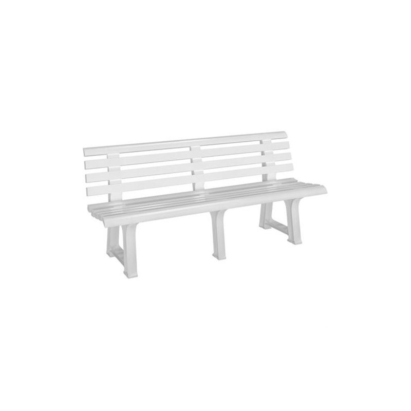 BANCO JARDIN 3 PLAZAS ORCHIDEA BLANCO