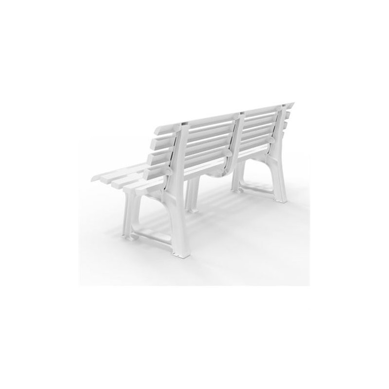 BANCO JARDIN 3 PLAZAS ORCHIDEA BLANCO