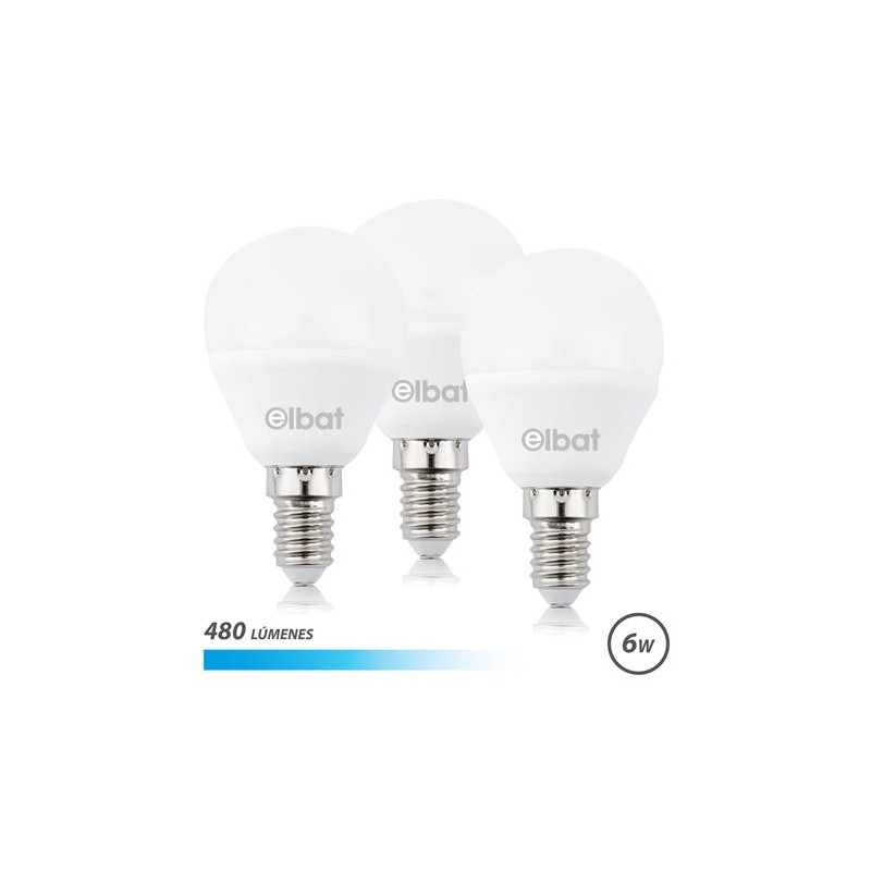 PACK 3 BOMBILLAS LED G45 | 6W | 480LM...