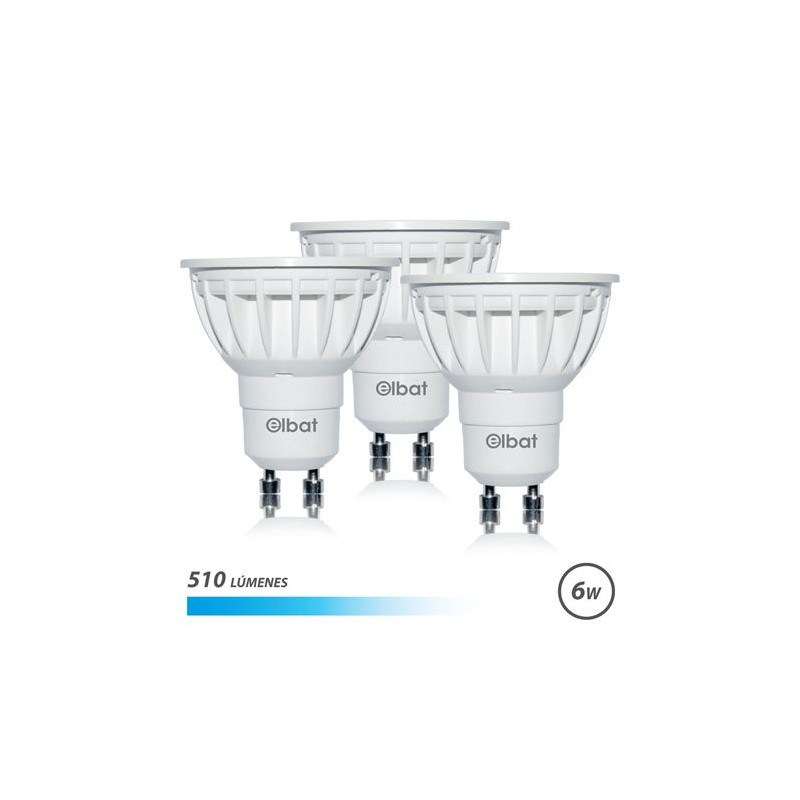 PACK 3 BOMBILLAS LED GU10 | 6W |...