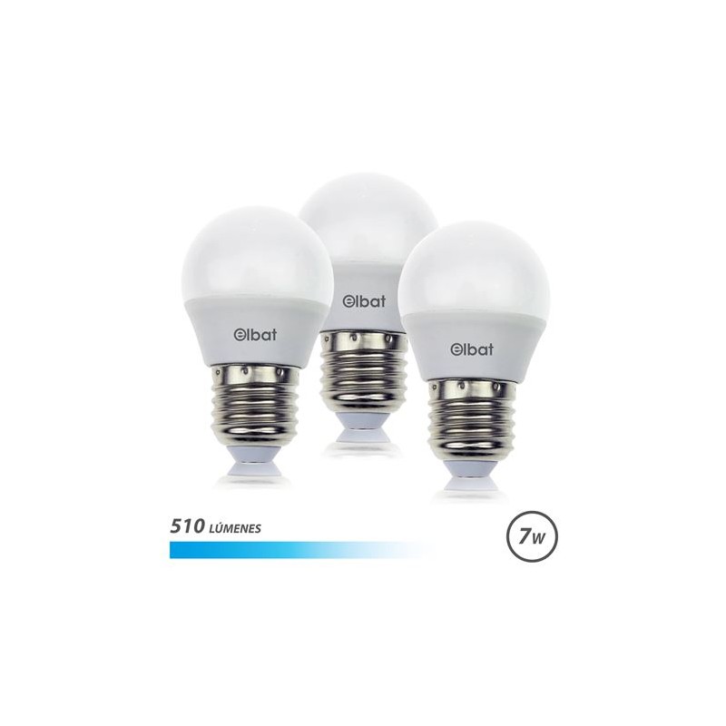 PACK 3 BOMBILLAS LED G45 | 7W | 510LM...