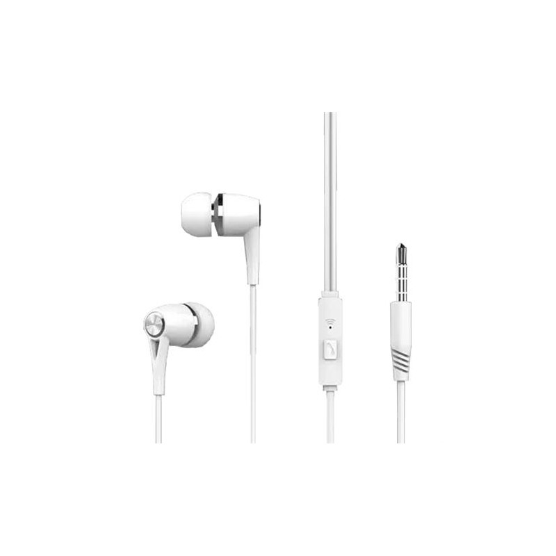 AURICULAR + MICROFONO EP21 MUSIC BLANCO