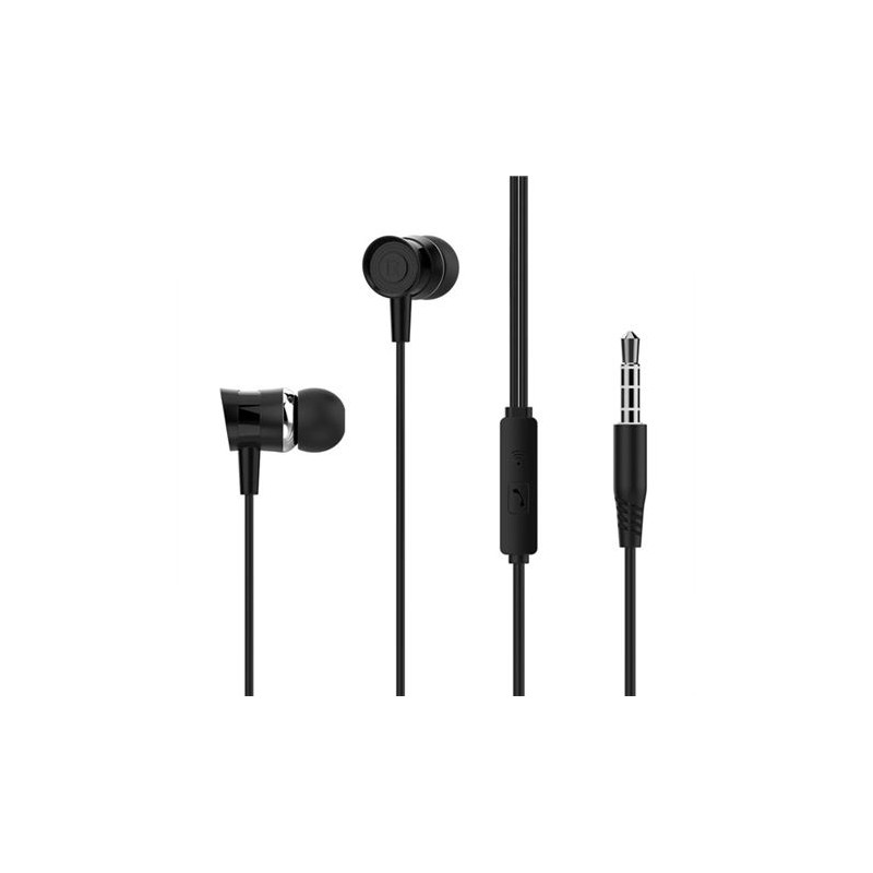 AURICULAR + MICROFONO EP20 MUSIC NEGRO
