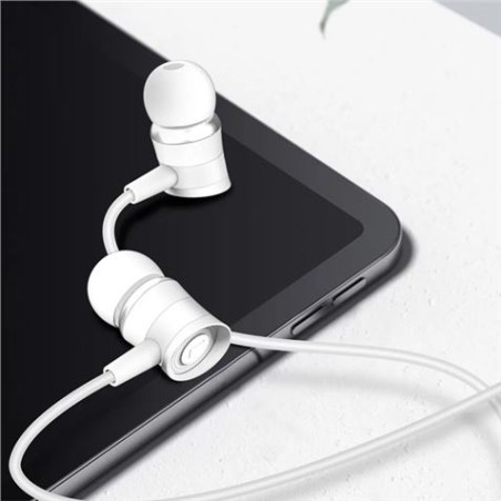 AURICULAR + MICROFONO EP20 MUSIC NEGRO