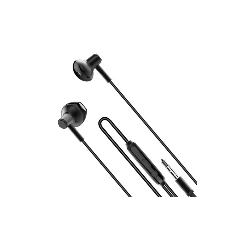AURICULAR + MICROFONO EP19 MUSIC NEGRO
