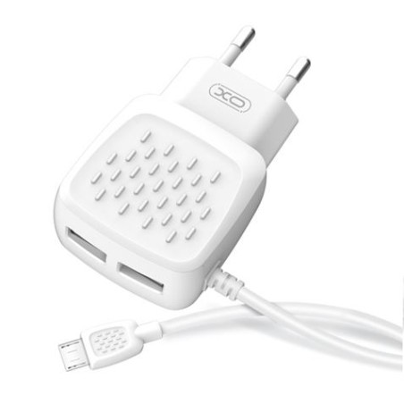 CARGADOR CORRIENTE L51 2.1A MICRO USB + 2XUSB XO