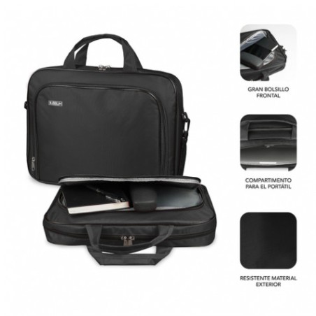MALETIN PORTATIL SUBBLIM OXFORD 15.4"- 16" NEGRO