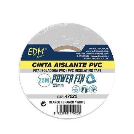 CINTA AISLANTE 25MX25MM BLANCA EDM