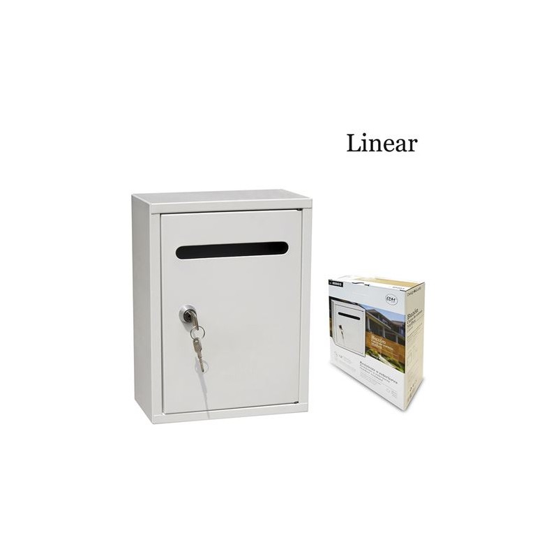 BUZON DE ACERO MODELO LINEAR BLANCO