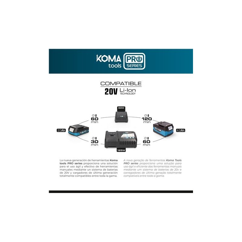 CARGADOR BATERIA 60W KOMA TOOLS PRO...