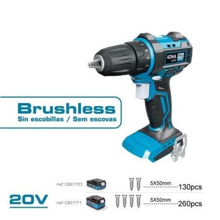TALADRO ATORNILLADOR 20V KOMA TOOLS PRO (SIN BATERIA/CARGADOR) EDM