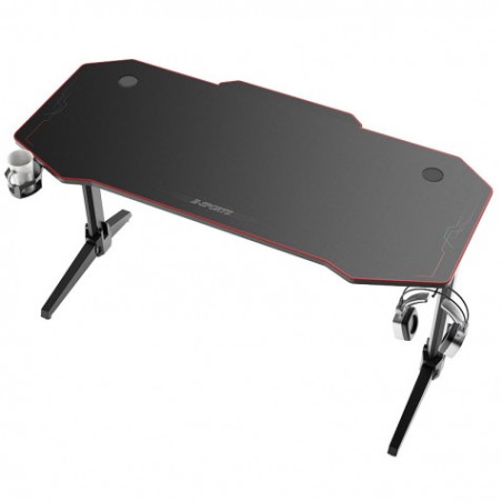 MESA GAMING PRO800 XL FIBRA CARBONO | LUZ RGB | ALFOMBRILLA 140CM MUVIP