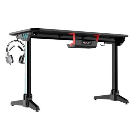 MESA GAMING PRO600 FIBRA CARBONO + LATERAL ALUMINIO + LUZ RGB MUVIP