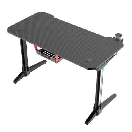 MESA GAMING PRO600 FIBRA CARBONO + LATERAL ALUMINIO + LUZ RGB MUVIP