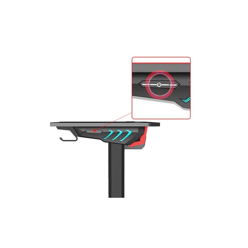 MESA GAMING PRO500 FIBRA CARBONO LUZ...