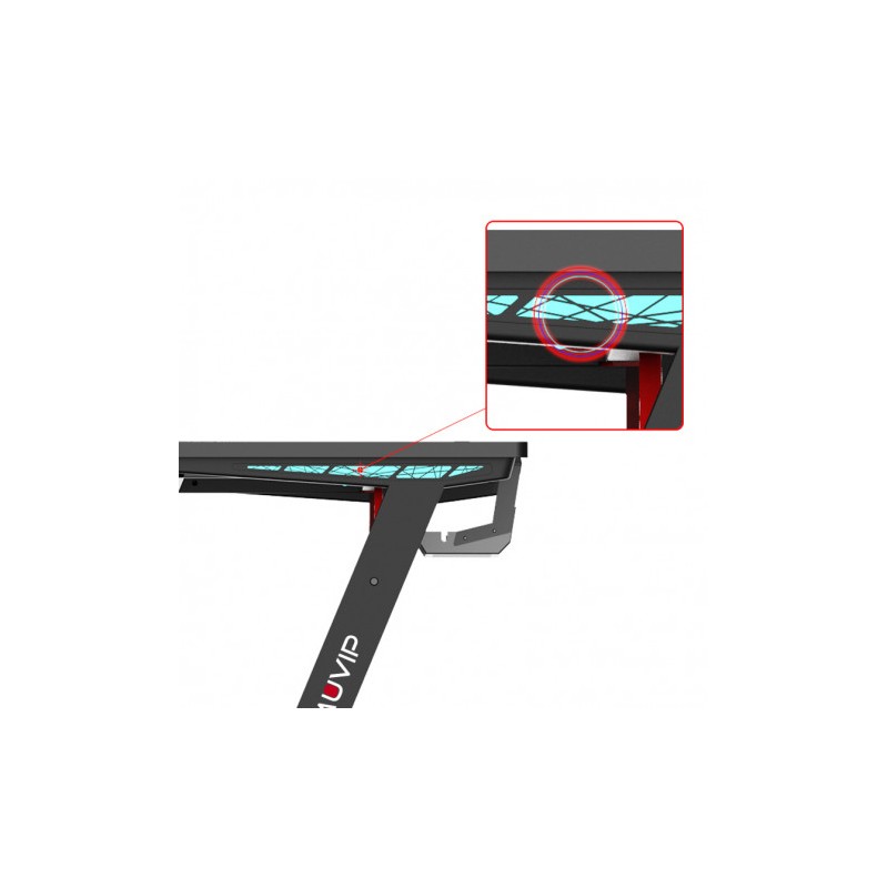 MESA GAMING PRO300 FIBRA CARBONO LUZ...