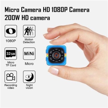 MINI VIDEOCAMARA FULL HD 1080P ROJA CON VISION NOCTURNA