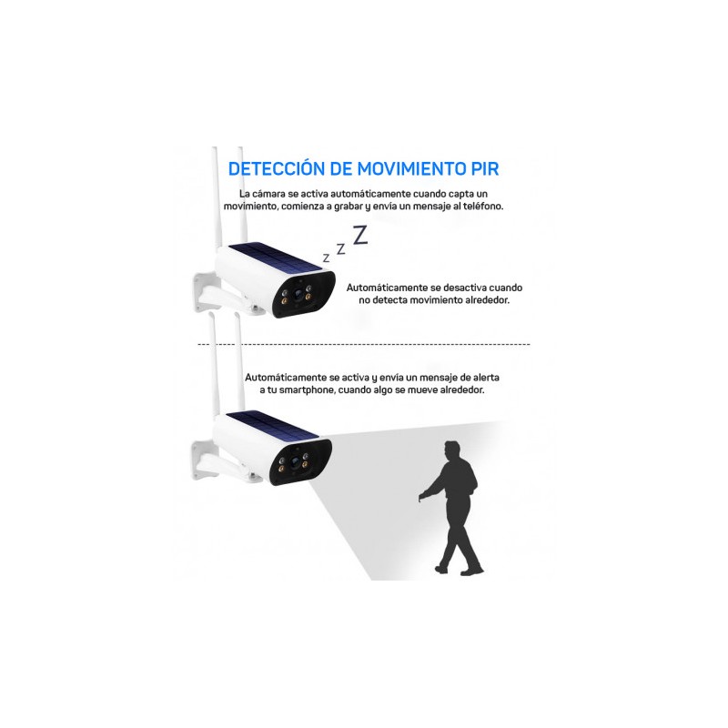 CAMARA IP SOLAR TIPO BULLET 3.6MM 2MP...