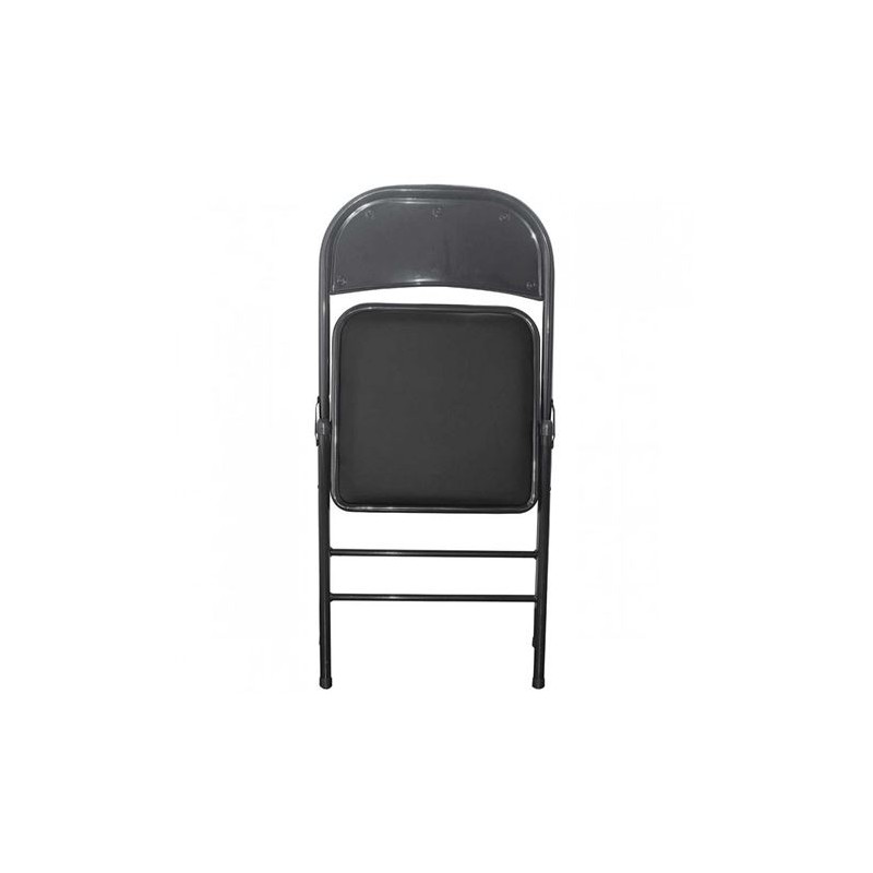 SILLA PLEGABLE ACOLCHADA NEGRA