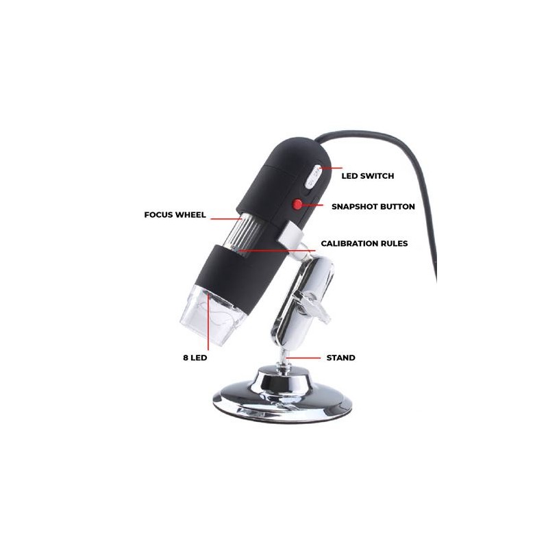 MICROSCOPIO DIGITAL USB 2.0 BAKU-500X