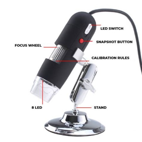 MICROSCOPIO DIGITAL USB 2.0 BAKU-500X