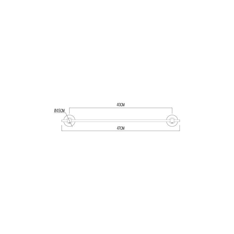 TOALLERO DE BARRA CROMADO 47CM EDM