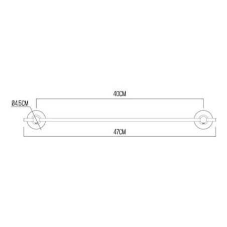 TOALLERO DE BARRA CROMADO 47CM EDM