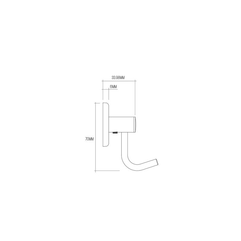 PERCHA SIMPLE CROMADA EDM