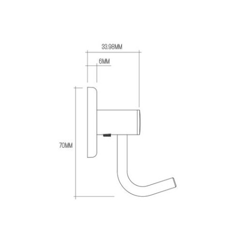 PERCHA SIMPLE CROMADA EDM