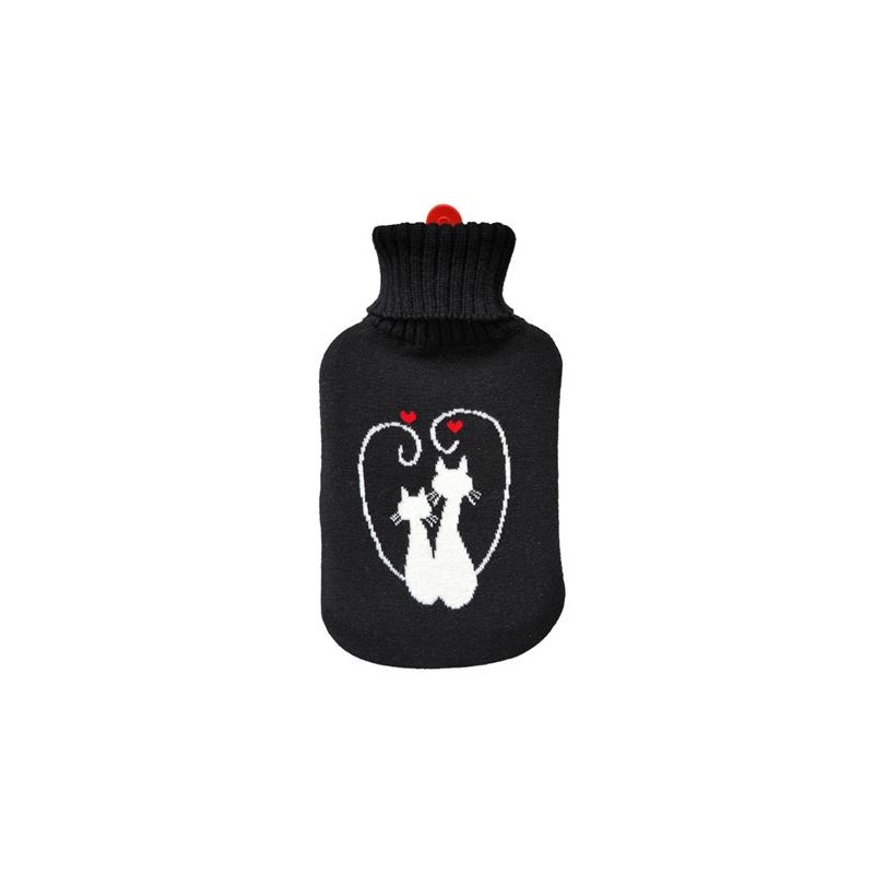 BOLSA DE AGUA NEGRA MODELO GATOS...