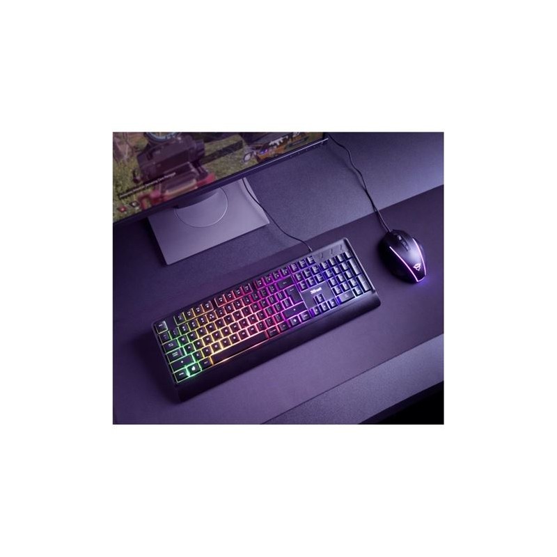 TECLADO GAMING TRUST ZIVA RAINBOW LED